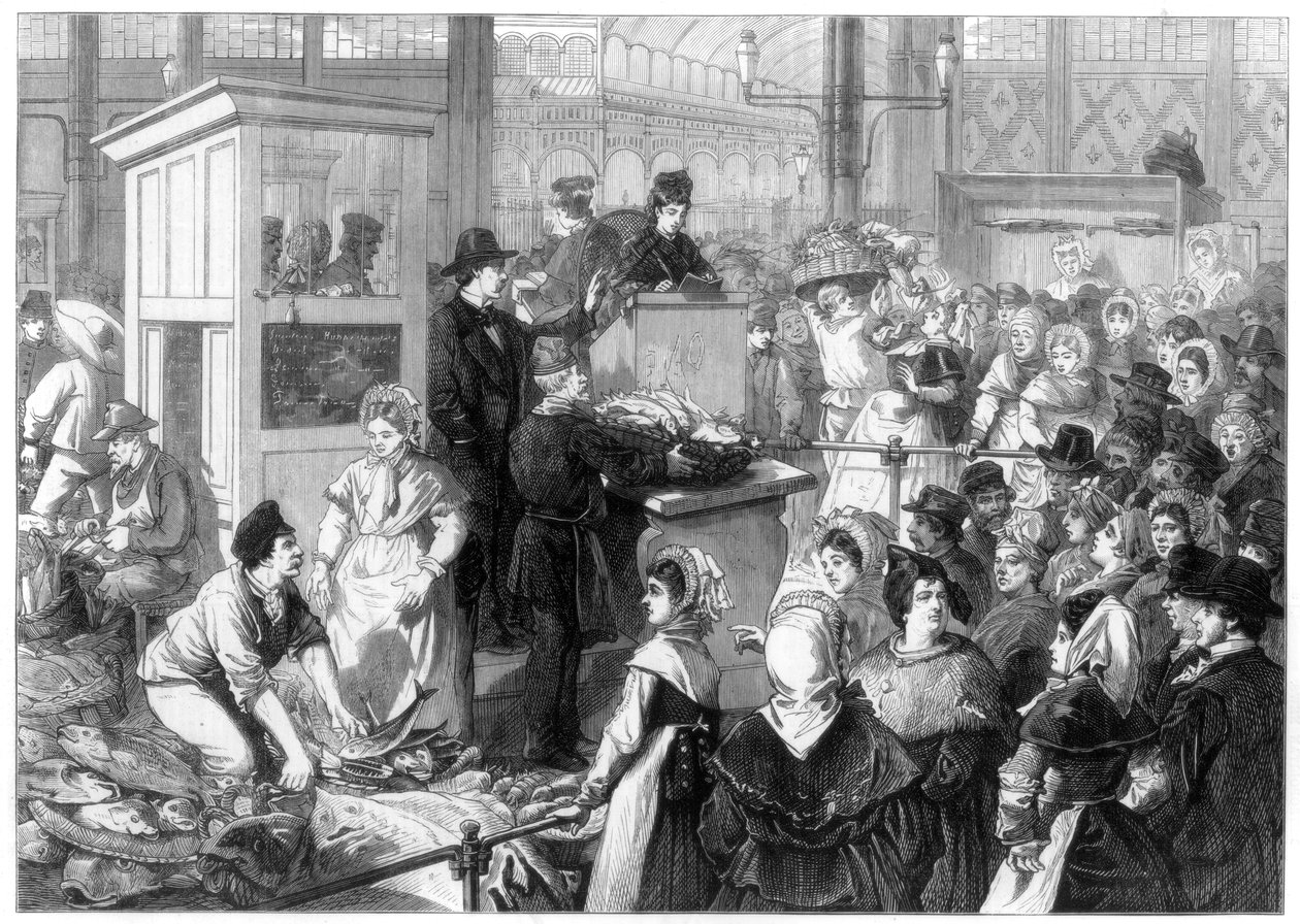 Der Fischmarkt, die Fastenzeit in Paris von Unbekannt
