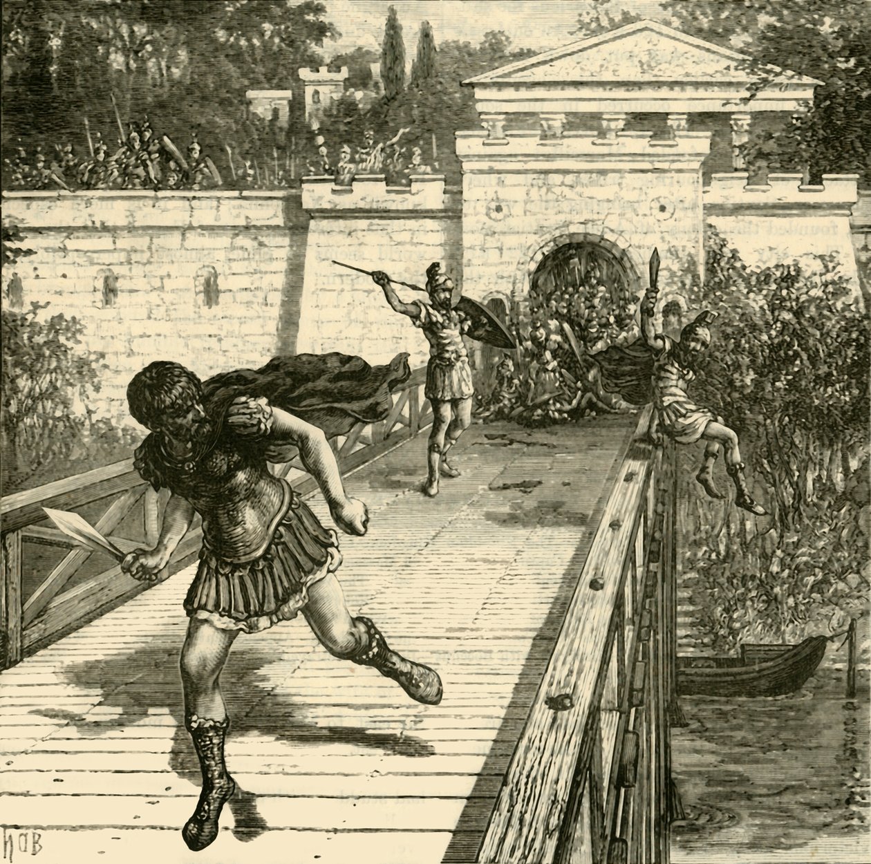 Die Flucht des Caius Gracchus, 1890 von Unbekannt