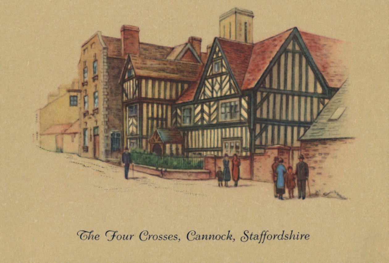 Die Vier Kreuze, Cannock, Staffordshire, 1939 von Unbekannt