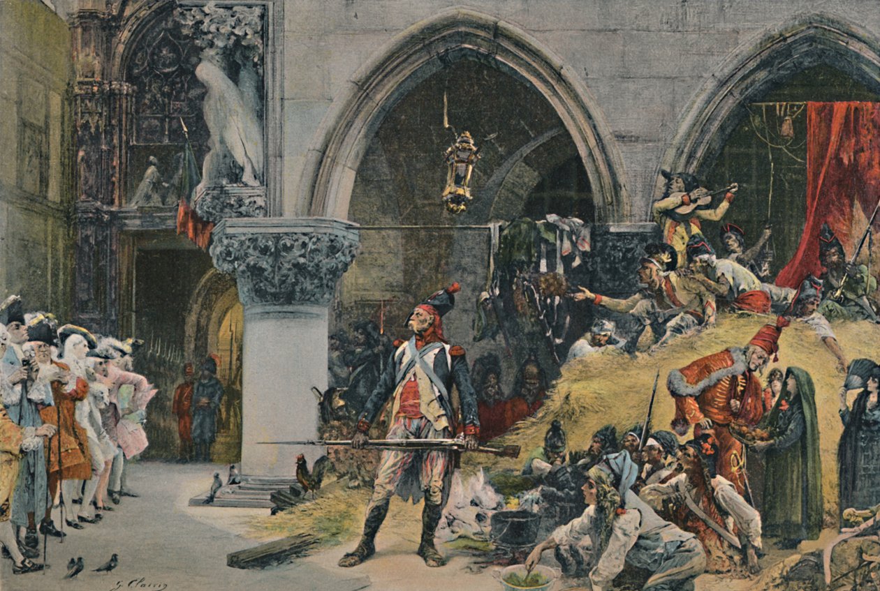 Die Franzosen vor dem Dogenpalast, Venedig, 1797, 1896 von Unbekannt