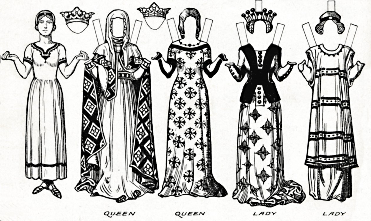 Galerie der britischen Kostüme: Kleidung aus der Regierungszeit von Edward I, um 1934 von Unbekannt