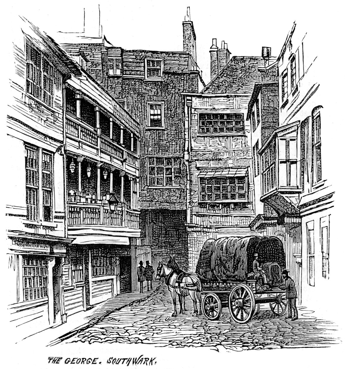The George Inn, Southwark, London, 1887 von Unbekannt