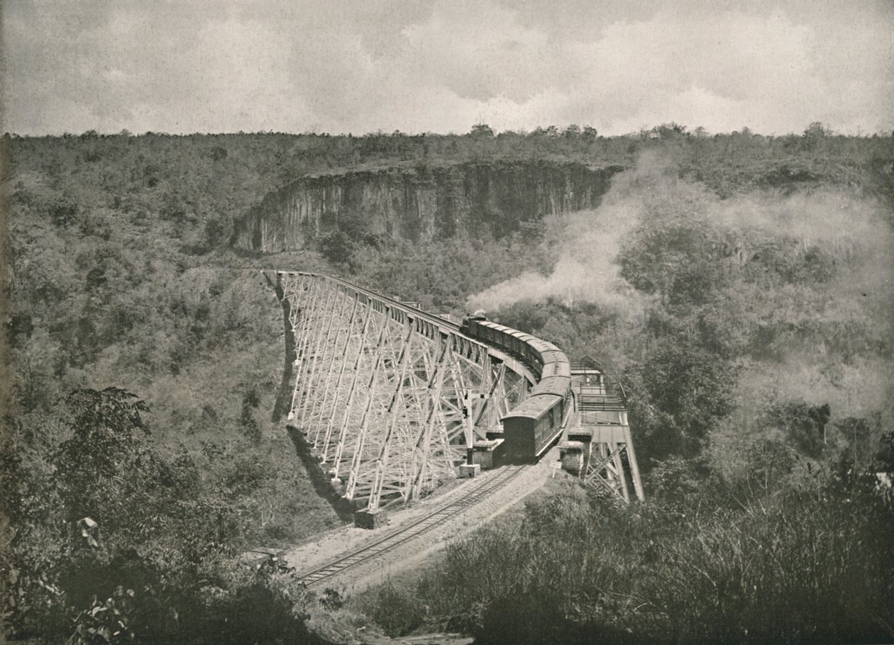 Die Gokteik-Schlucht und Eisenbahnbrücke, 1900 von Unbekannt