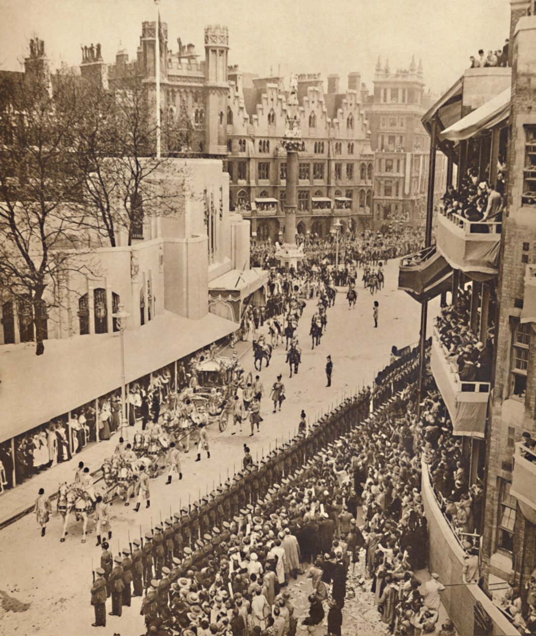Die goldene Kutsche verlässt die Abtei, 12. Mai 1937 von Unbekannt