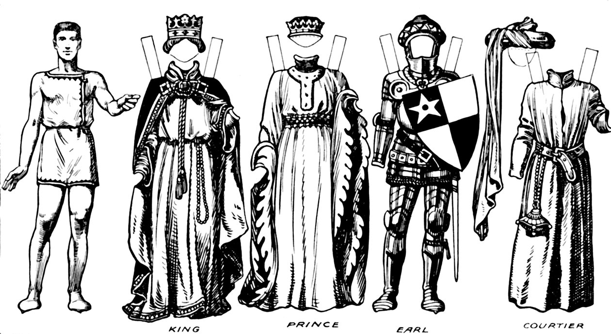 Die große Galerie der historischen Kostüme: Wie sich die Menschen zur Zeit Heinrichs IV. kleideten, um 1934 von Unbekannt