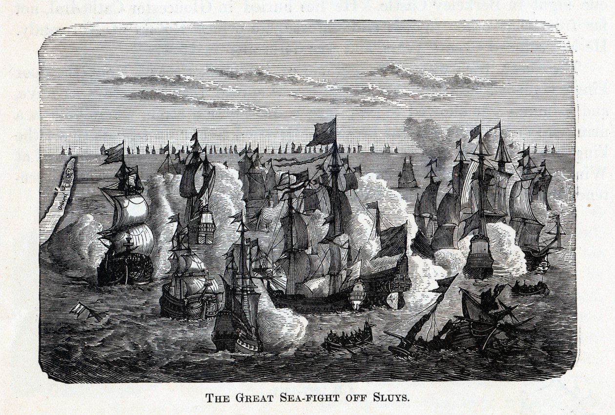 Die große Seeschlacht bei Sluys, 1882 von Unbekannt