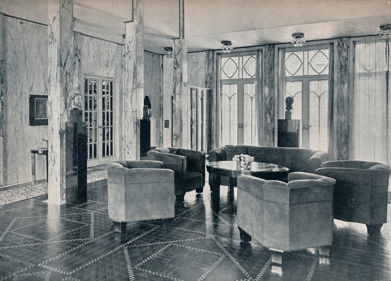 Die Halle des Stoclet-Palastes, Brüssel, Belgien, ca. 1914 von Unbekannt