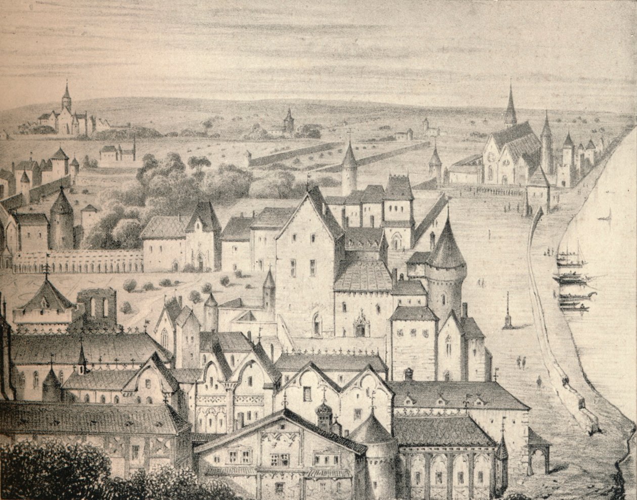 Das Hotel St. Paul im 14. Jahrhundert, 1915 von Unbekannt