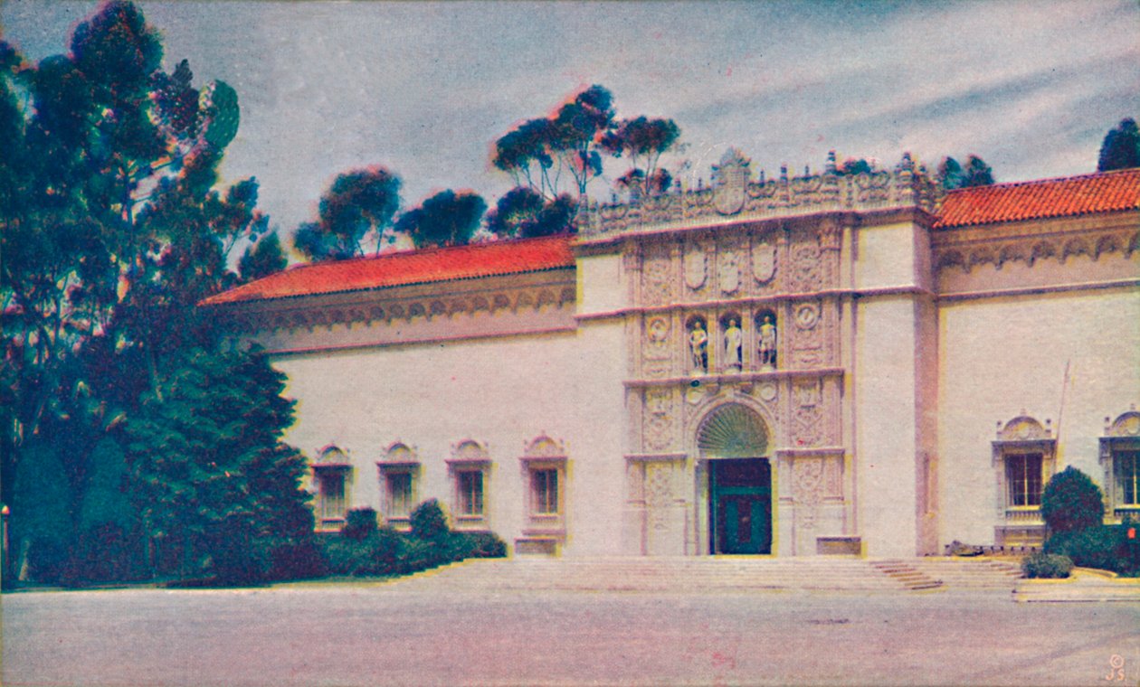 Das imposante Portal der Galerie der Schönen Künste, um 1935 von Unbekannt