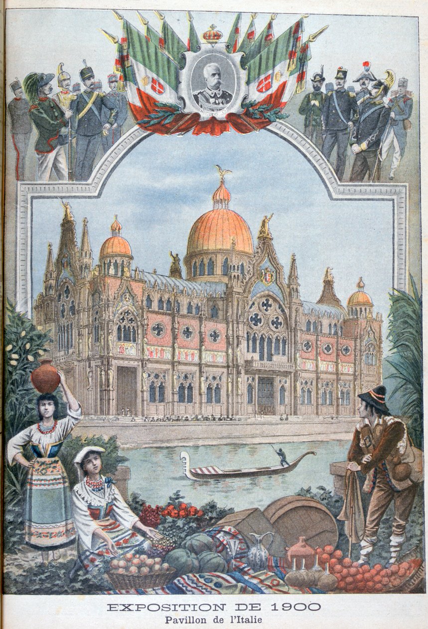 Der italienische Pavillon auf der Weltausstellung von 1900, Paris, 1900 von Unbekannt