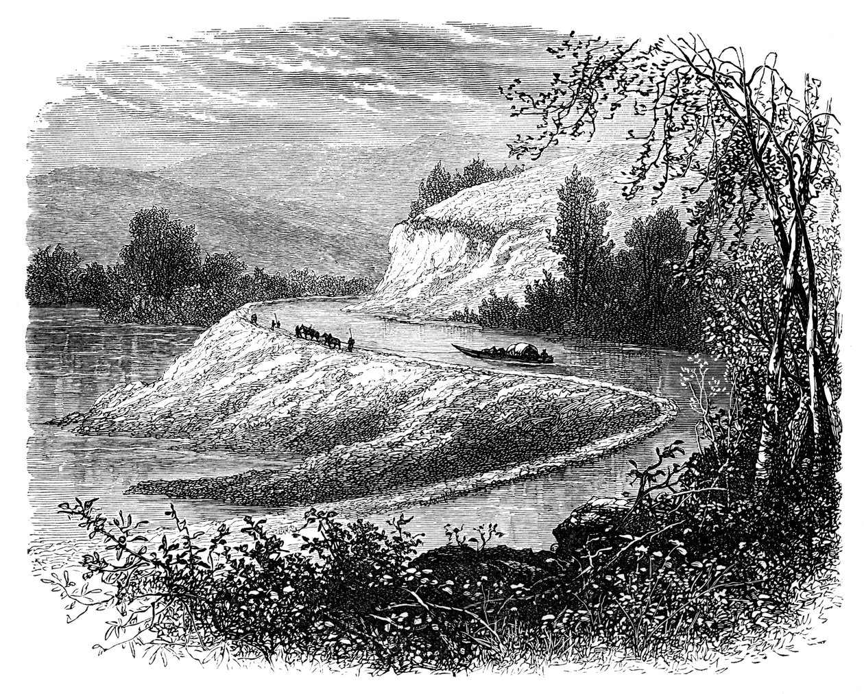 Der James River und die Landschaft bei Richmond, Virginia, USA, 19. Jahrhundert von Unbekannt