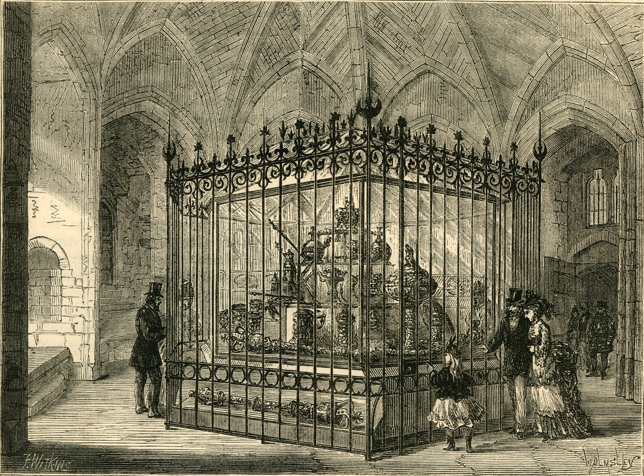 Der Juwelenraum im Tower, ca. 1872 von Unbekannt