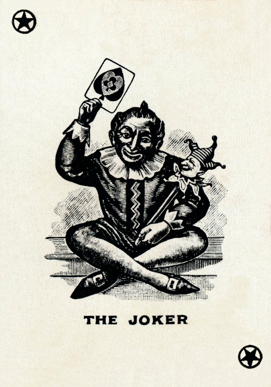Der Joker aus einem Kartenspiel von Goodall & Son Ltd., ca. 1940 von Unbekannt
