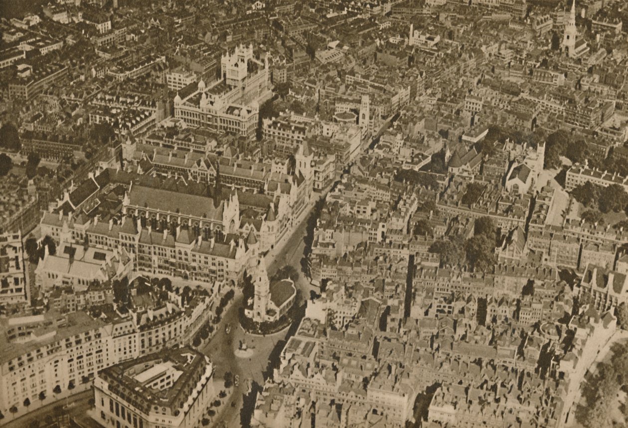Das Versteck des Gesetzes, wie es nur wenige Londoner je sehen: Der Tempel und die Gerichte, um 1935 von Unbekannt