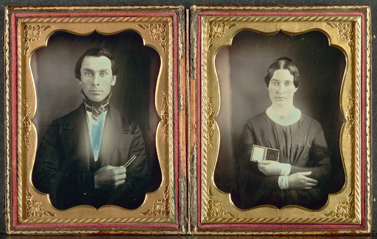 Der Musiklehrer und seine Frau, ca. 1850er von Unbekannt