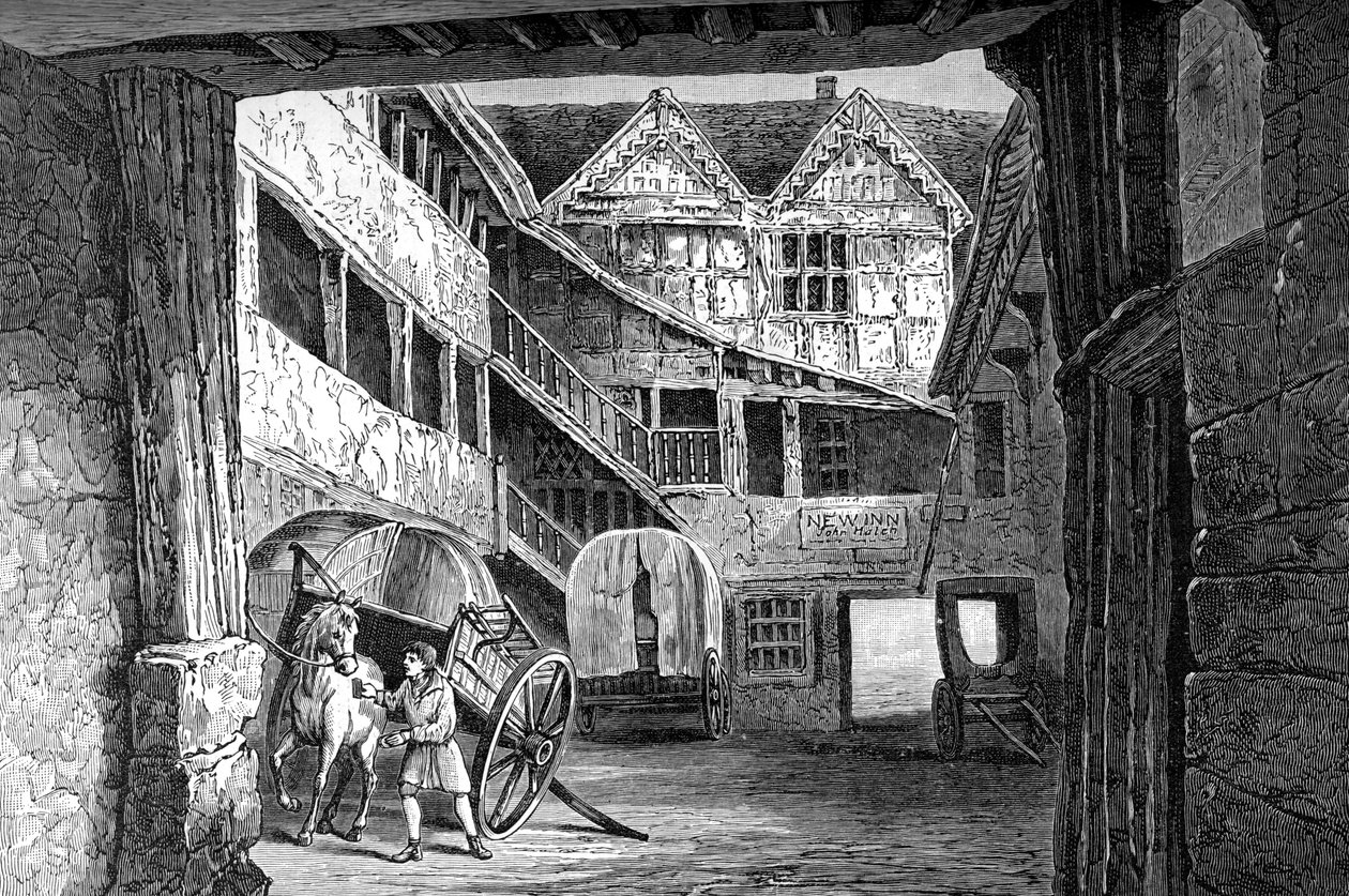Das New Inn, Gloucester, 1893 von Unbekannt
