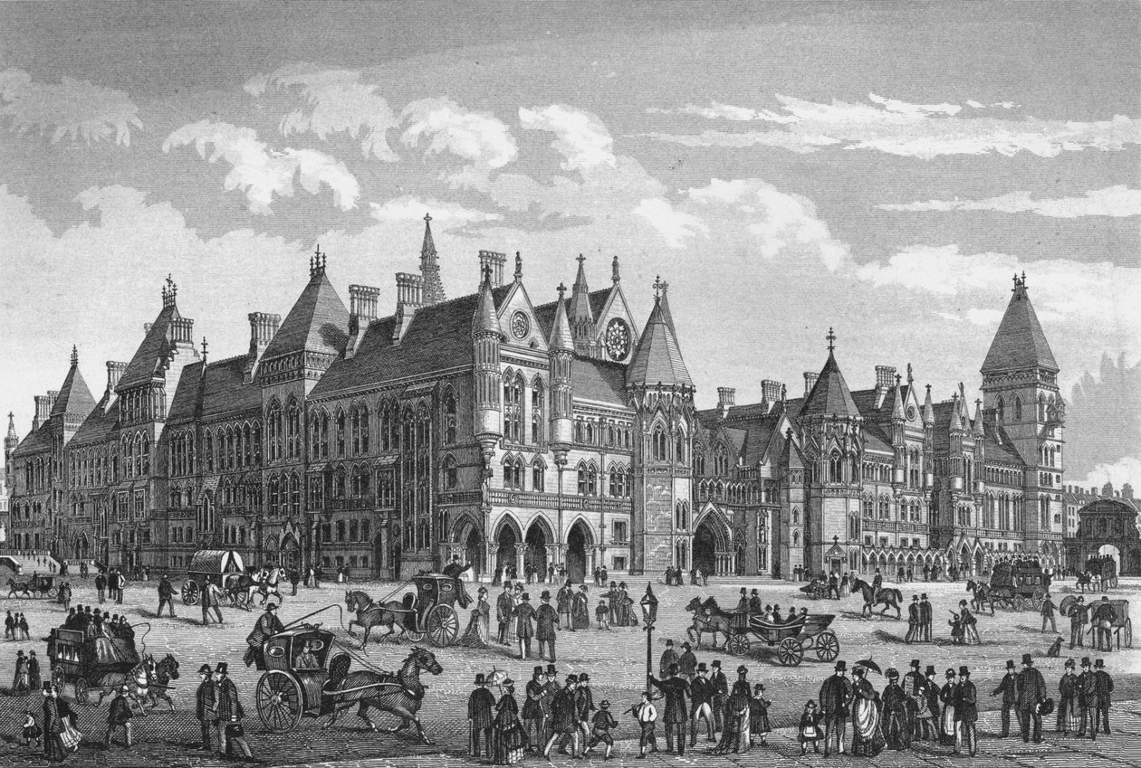 Das Neue Gerichtsgebäude, Westminster, London, um 1878 von Unbekannt