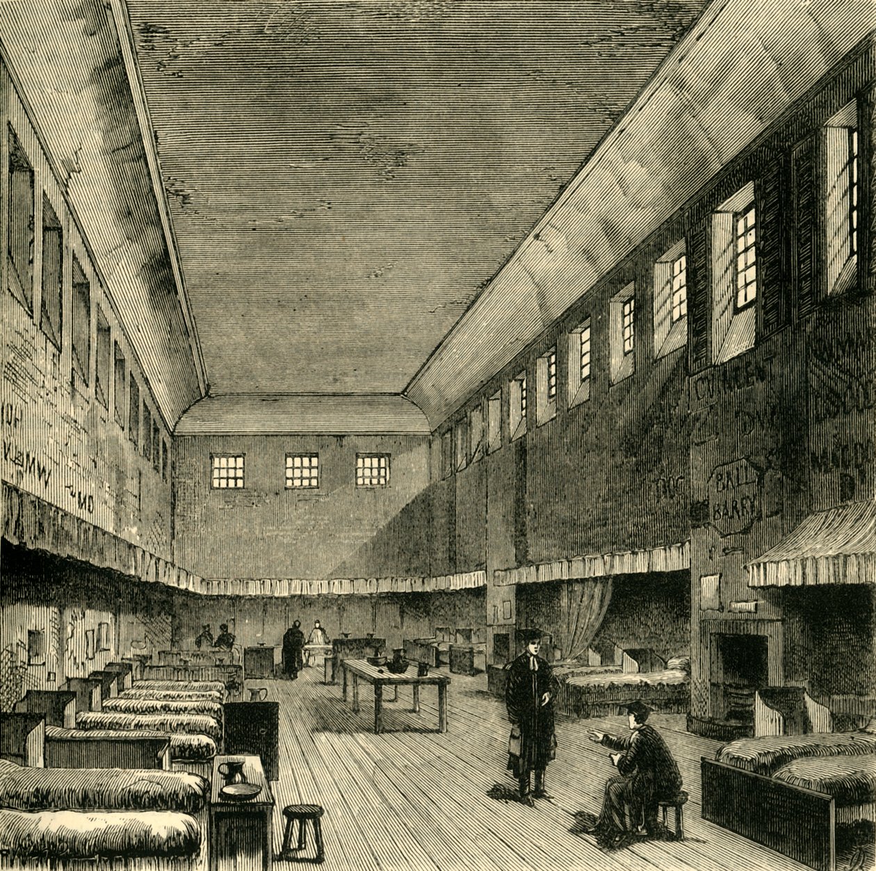Das alte Schlafsaal im Jahr 1840, 1881 von Unbekannt