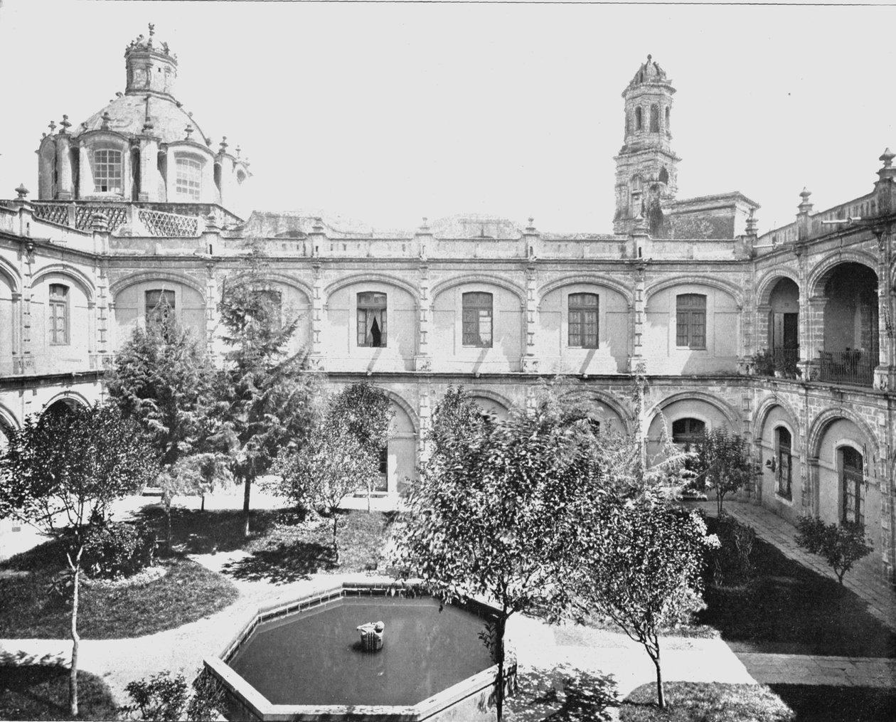 Das alte San Hipolito Kloster, Mexiko-Stadt, Mexiko von Unbekannt