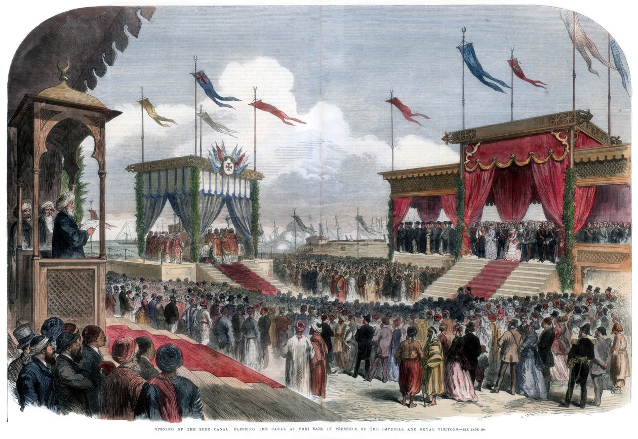 Die Eröffnung des Suezkanals, Port Said, Ägypten, 17. November 1869 von Unbekannt