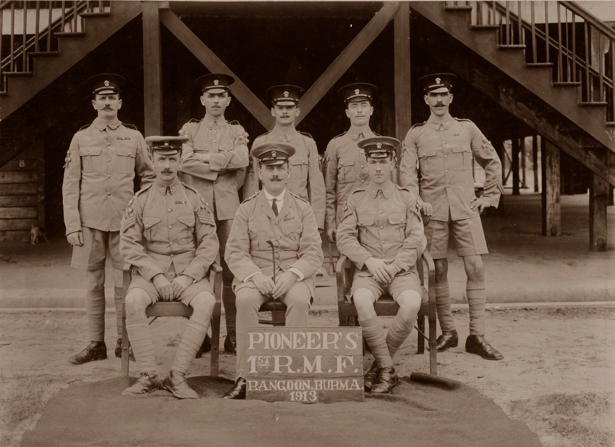 Die Pioniere des 1. Royal Munster Fusiliers, Rangoon, Burma, 1913 von Unbekannt