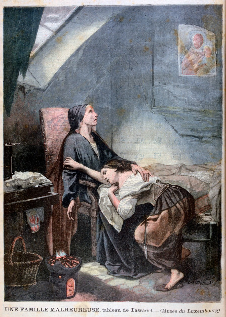 Die verarmte Familie oder Der Selbstmord, 1849, 1897 von Unbekannt