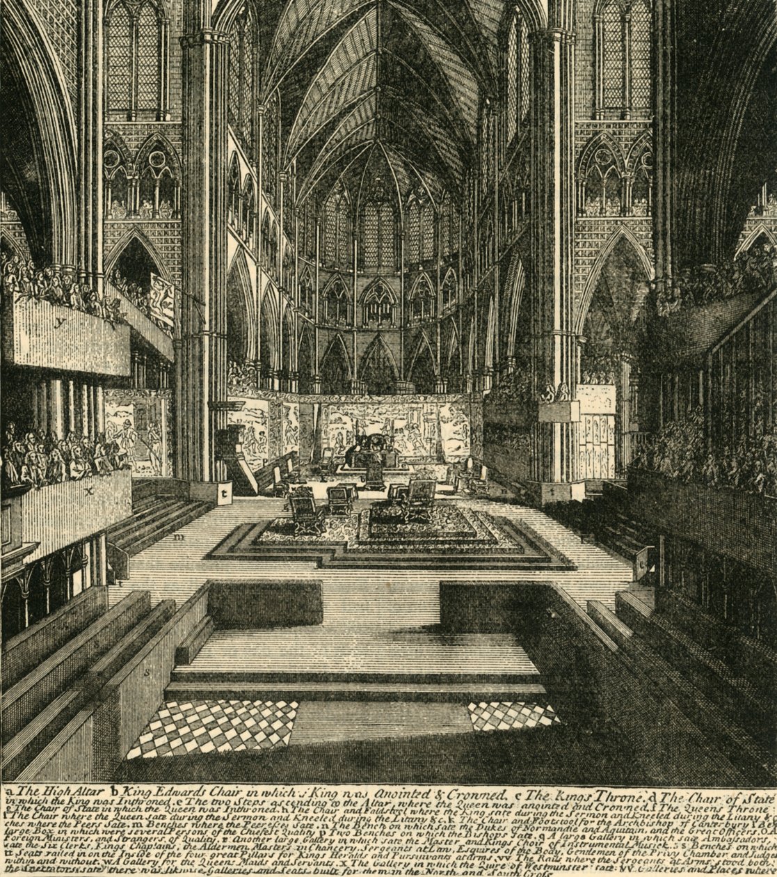 Die Vorbereitungen zur Krönung von James II. und seiner Königin, 1685, 1881 von Unbekannt