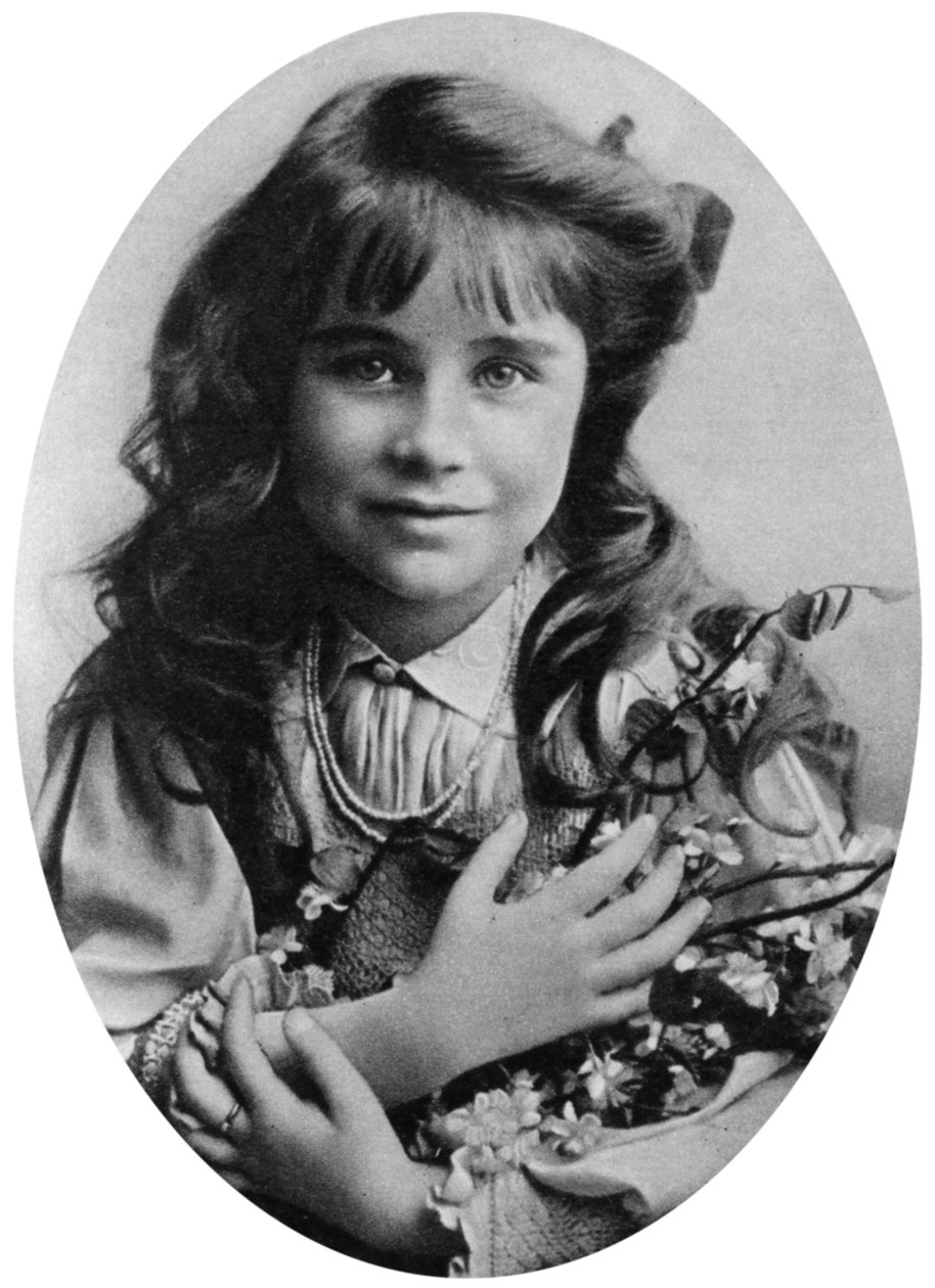 Die Königinmutter im Alter von sieben Jahren, 1907, 1937 von Unbekannt