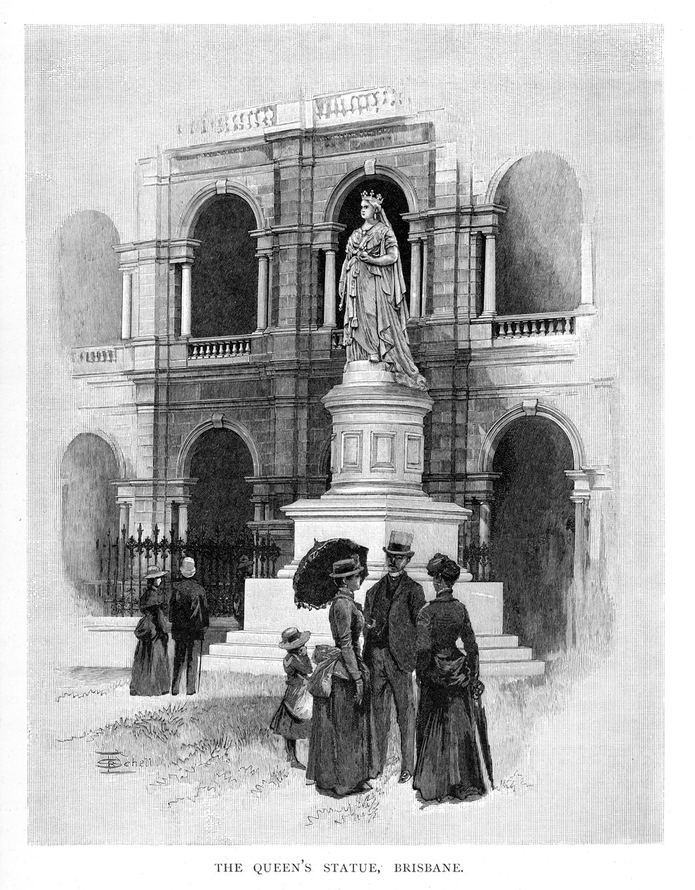 Die Königinnenstatue, Brisbane, Australien, 1886 von Unbekannt