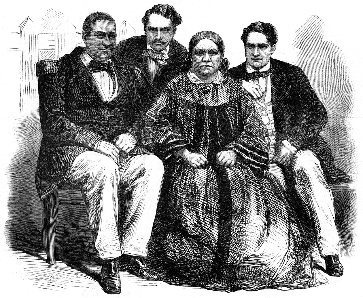 Die königliche Familie von Tahiti, 1864 von Unbekannt
