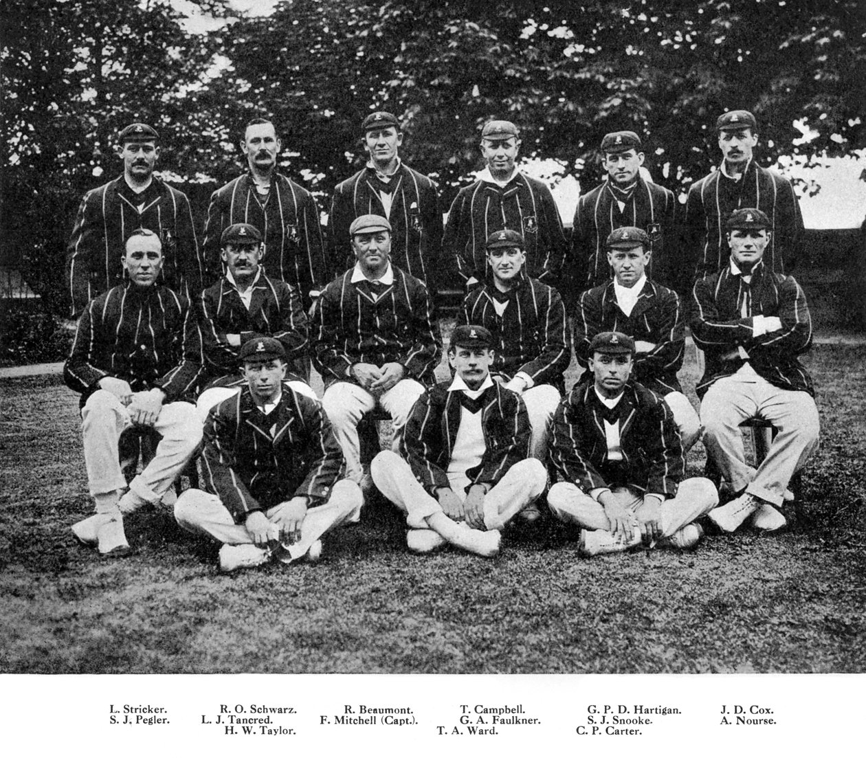 Das südafrikanische Cricket-Team von 1912 von Unbekannt