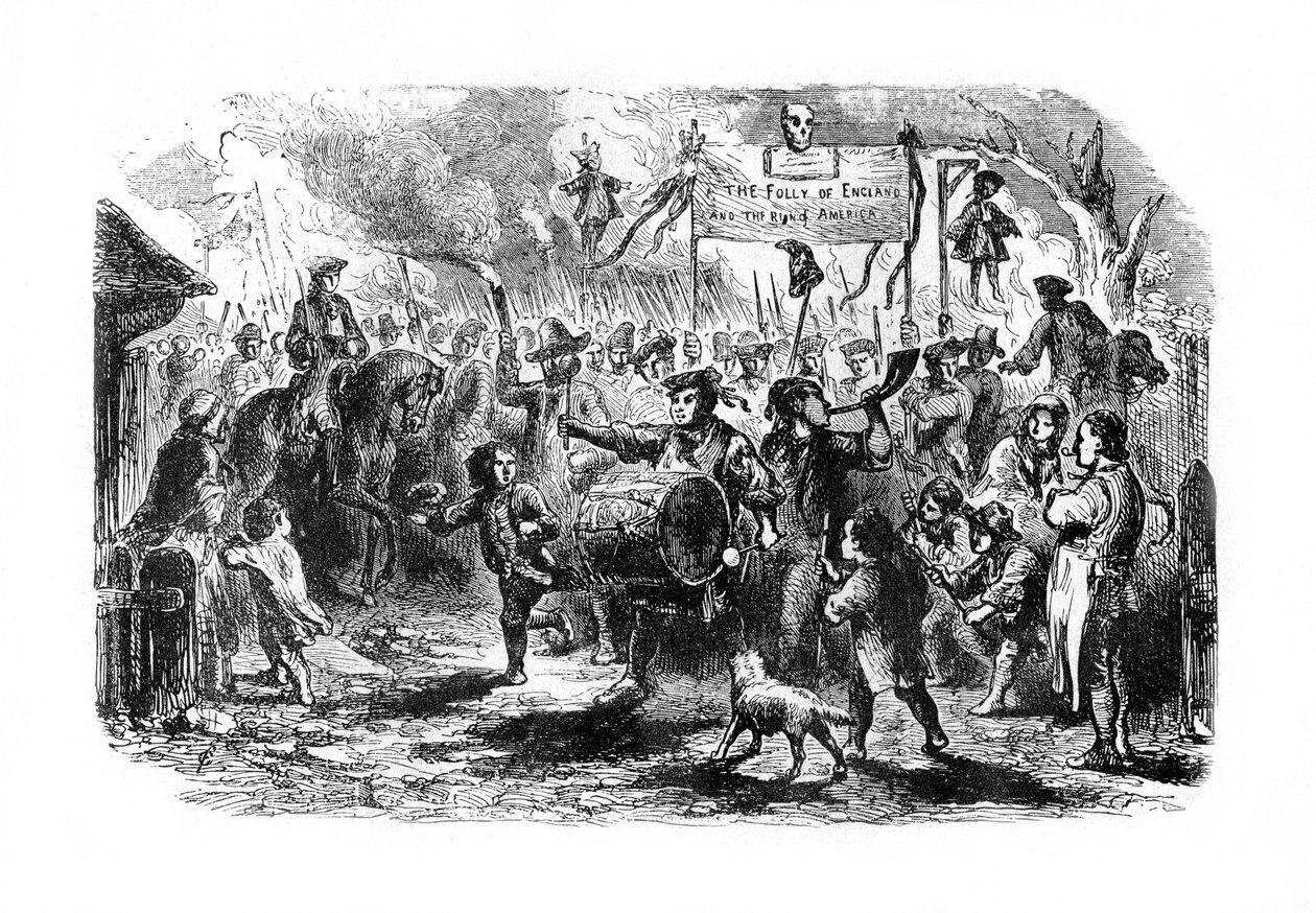 Die Stempelaufstände von New York, ca. 1765, 1872 von Unbekannt
