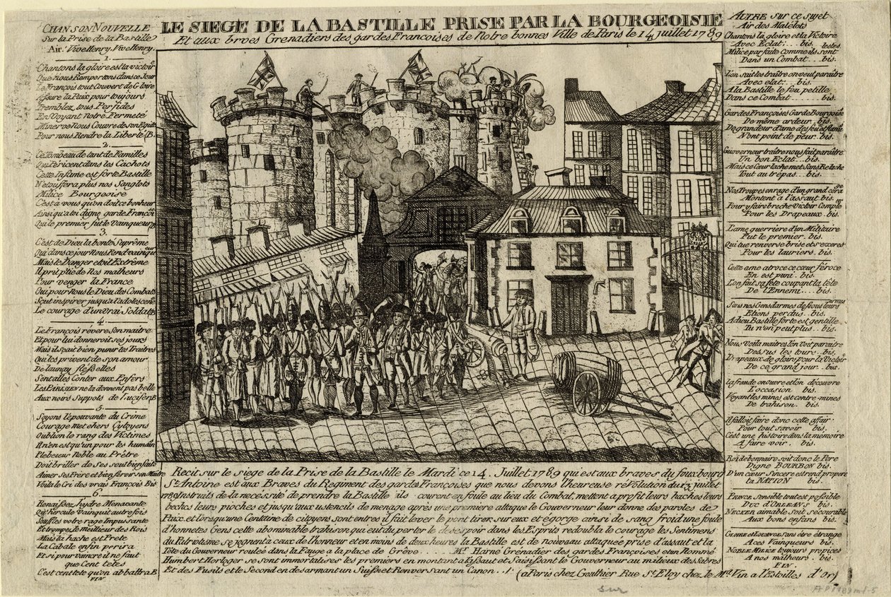 Der Sturm auf die Bastille am 14. Juli 1789, 1789 von Unbekannt