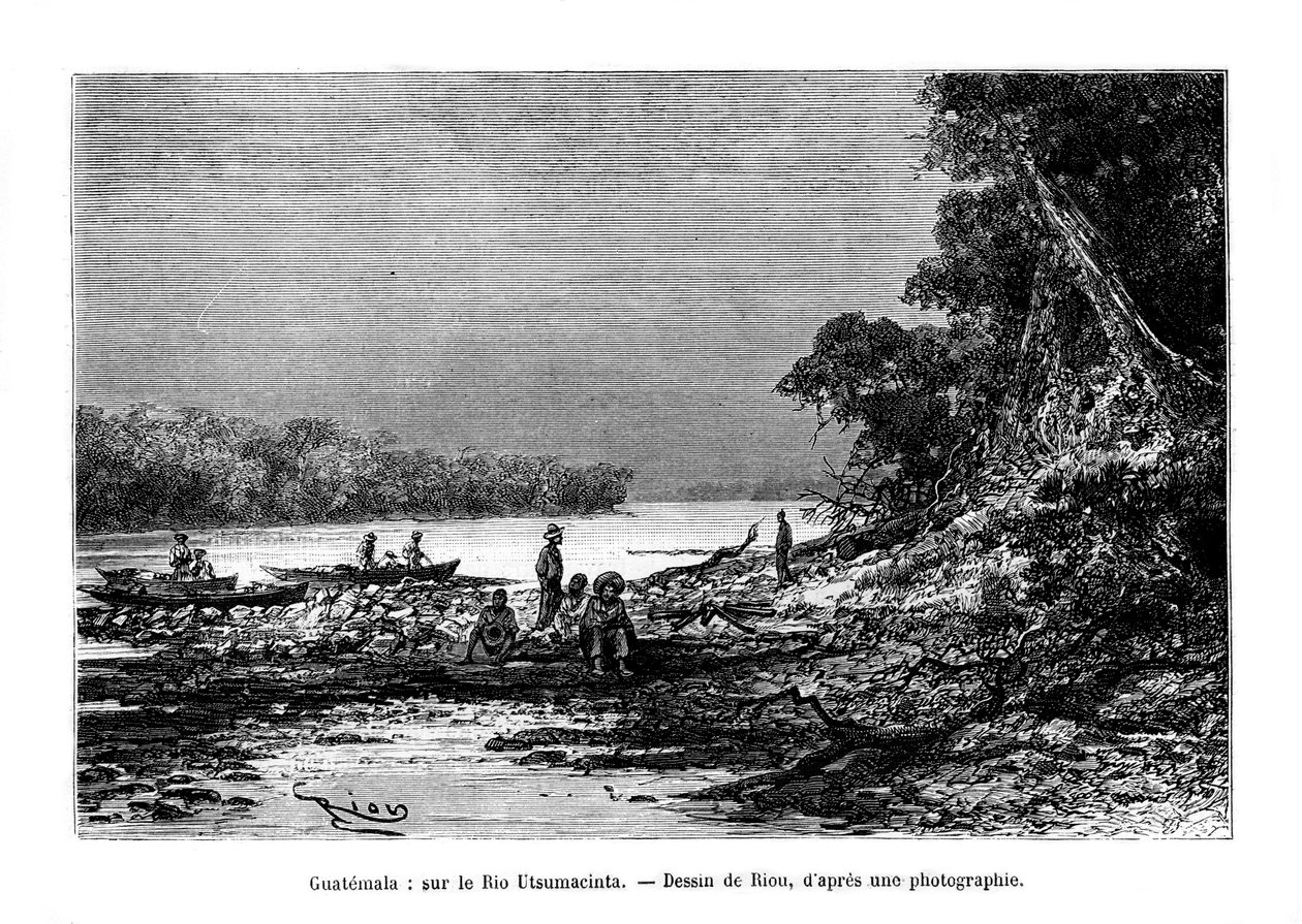 Der Usumacinta-Fluss, südöstliches Mexiko und nordwestliches Guatemala, 19. Jahrhundert von Unbekannt