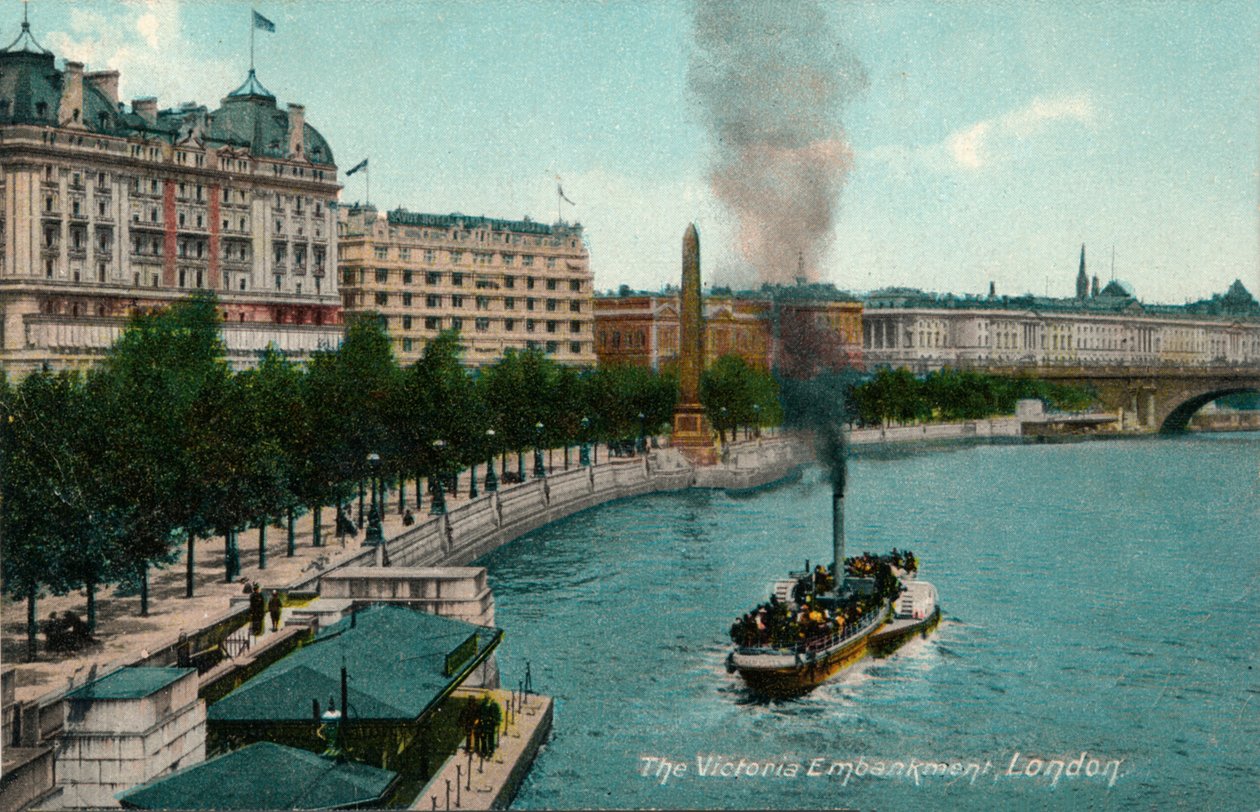 Das Victoria Embankment, London, 1907, um 1900-1930 von Unbekannt