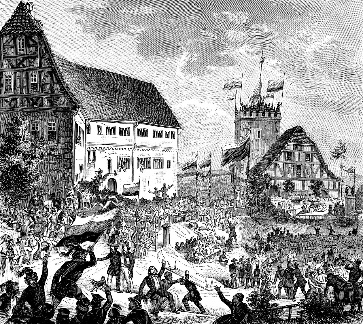 Das Wartburgfest am 12. Juni 1848, 1848 von Unbekannt