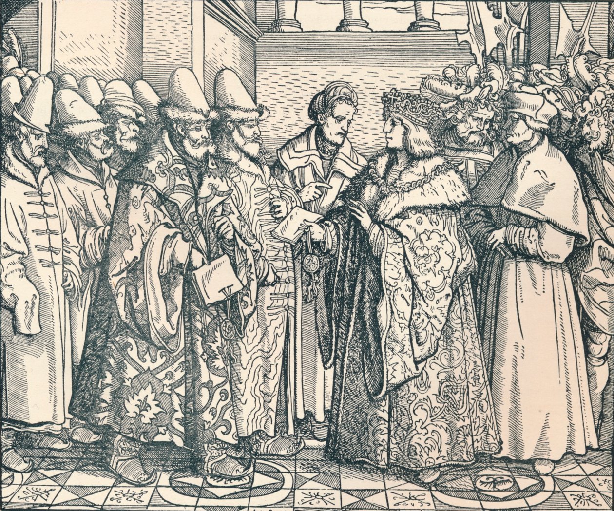 Die Weiße Russische Föderation mit dem Kaiser Max, ca. 1507, 1907 von Unbekannt