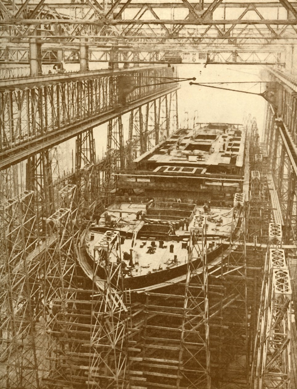 Der White Star Liner Doric im Bau von Unbekannt