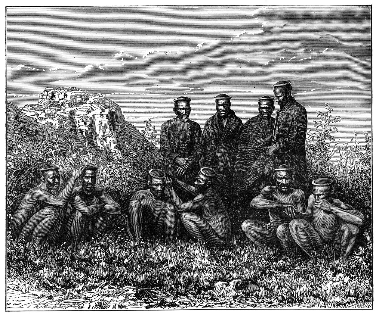 Die Zulu, Südafrika, um 1890 von Unbekannt