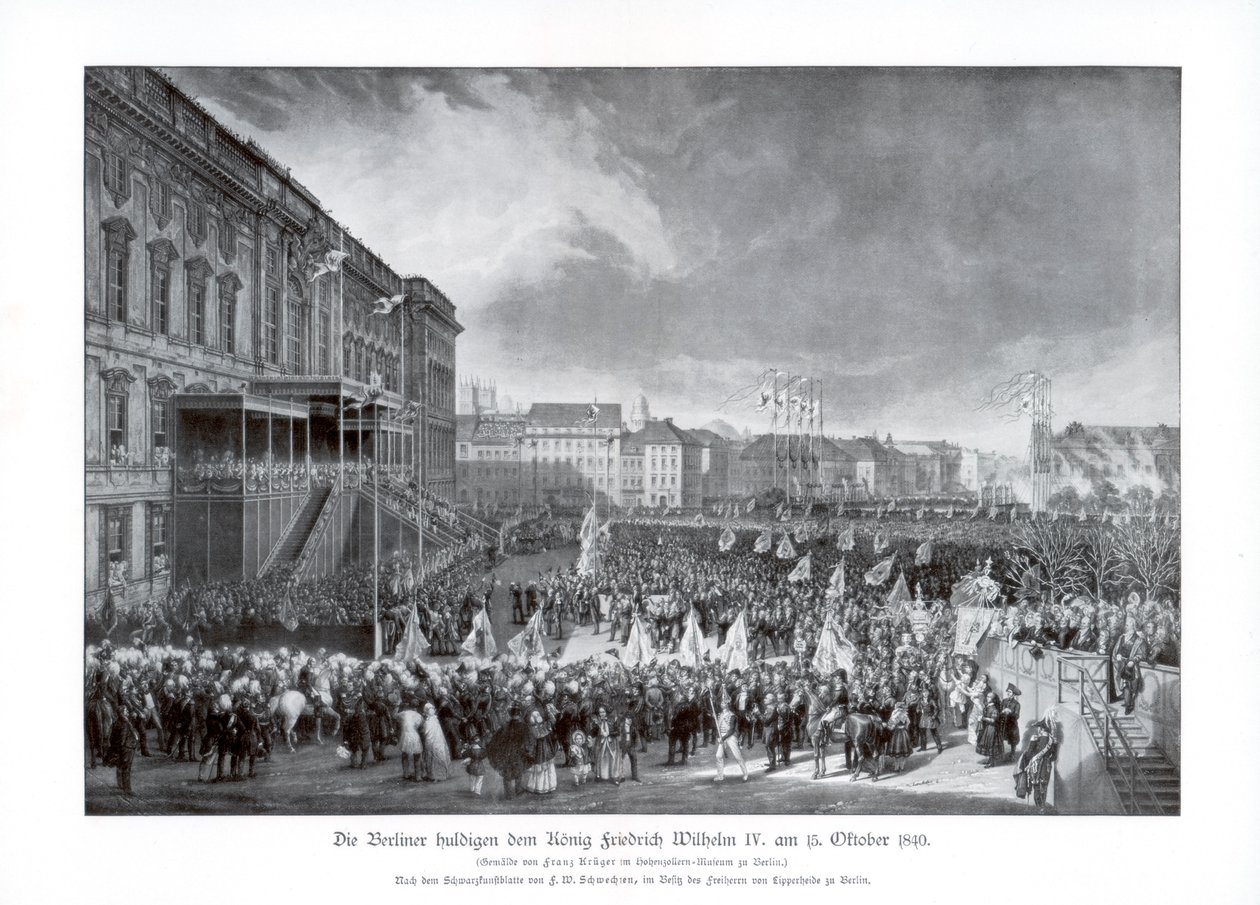 Der Thronaufstieg von Friedrich Wilhelm IV. von Preußen, 15. Oktober 1840, 1900 von Unbekannt