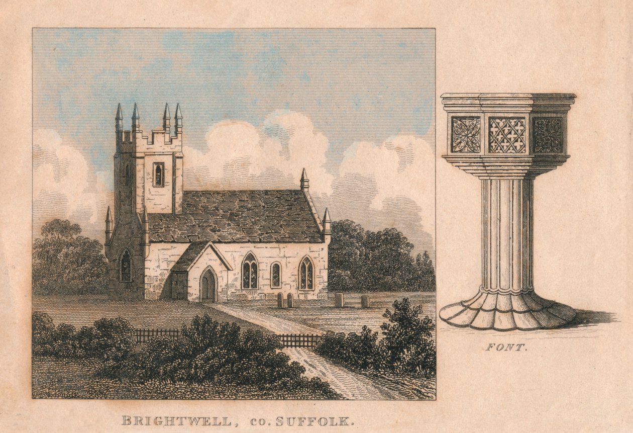Die Kirche St. Johannes der Täufer, Brightwell, Suffolk von Unbekannt