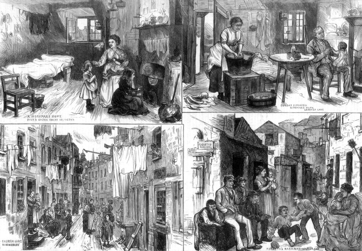 Die Behausungen der Armen in London, 1875 von Unbekannt