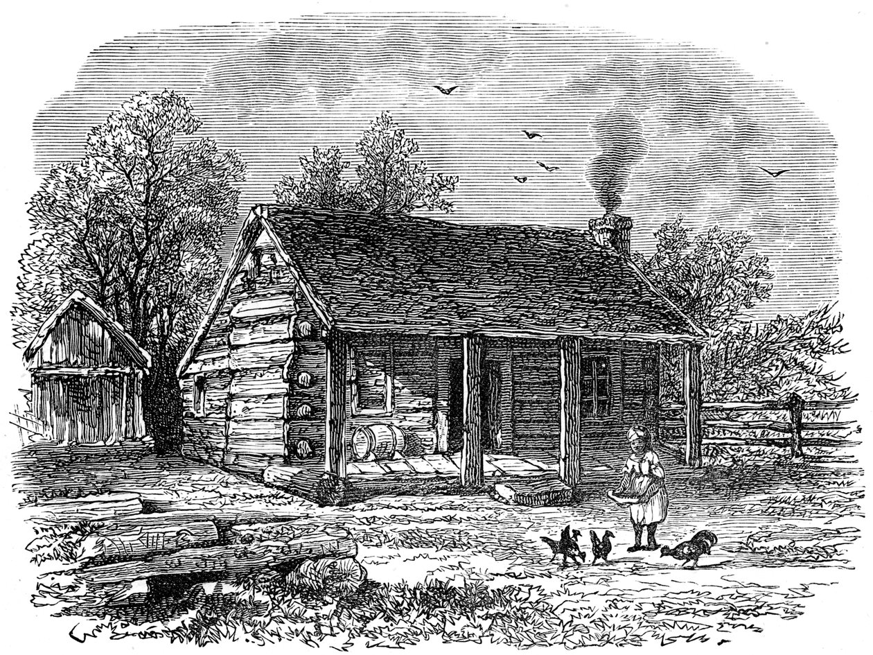 Das frühe Zuhause von Abraham Lincoln, Gentryville, Indiana, 19. Jahrhundert von Unbekannt