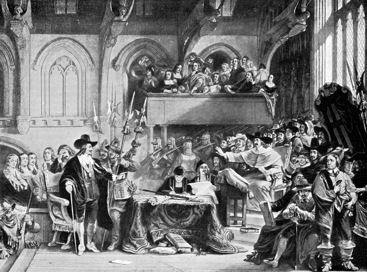 Der berühmte Prozess von Karl I. in der Westminster Hall im Januar 1649, ca. 1905 von Unbekannt