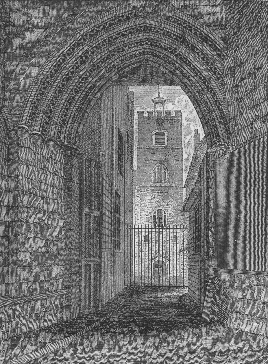 Das Tor des St. Bartholomäus-Priorats, West Smithfield, City of London, ca. 1850-1906 von Unbekannt