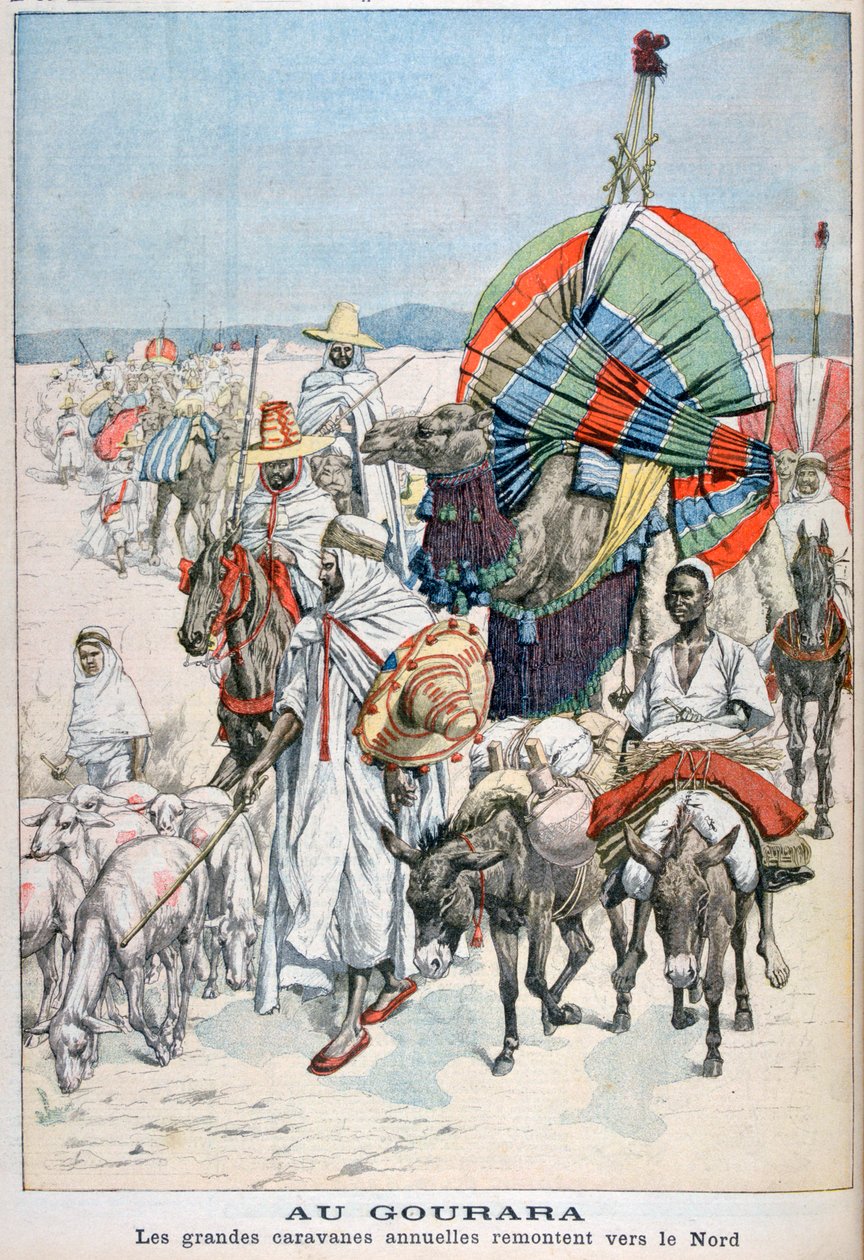 Die großen jährlichen Karawanen nach Norden, Gourara, Algerien, 1903 von Unbekannt