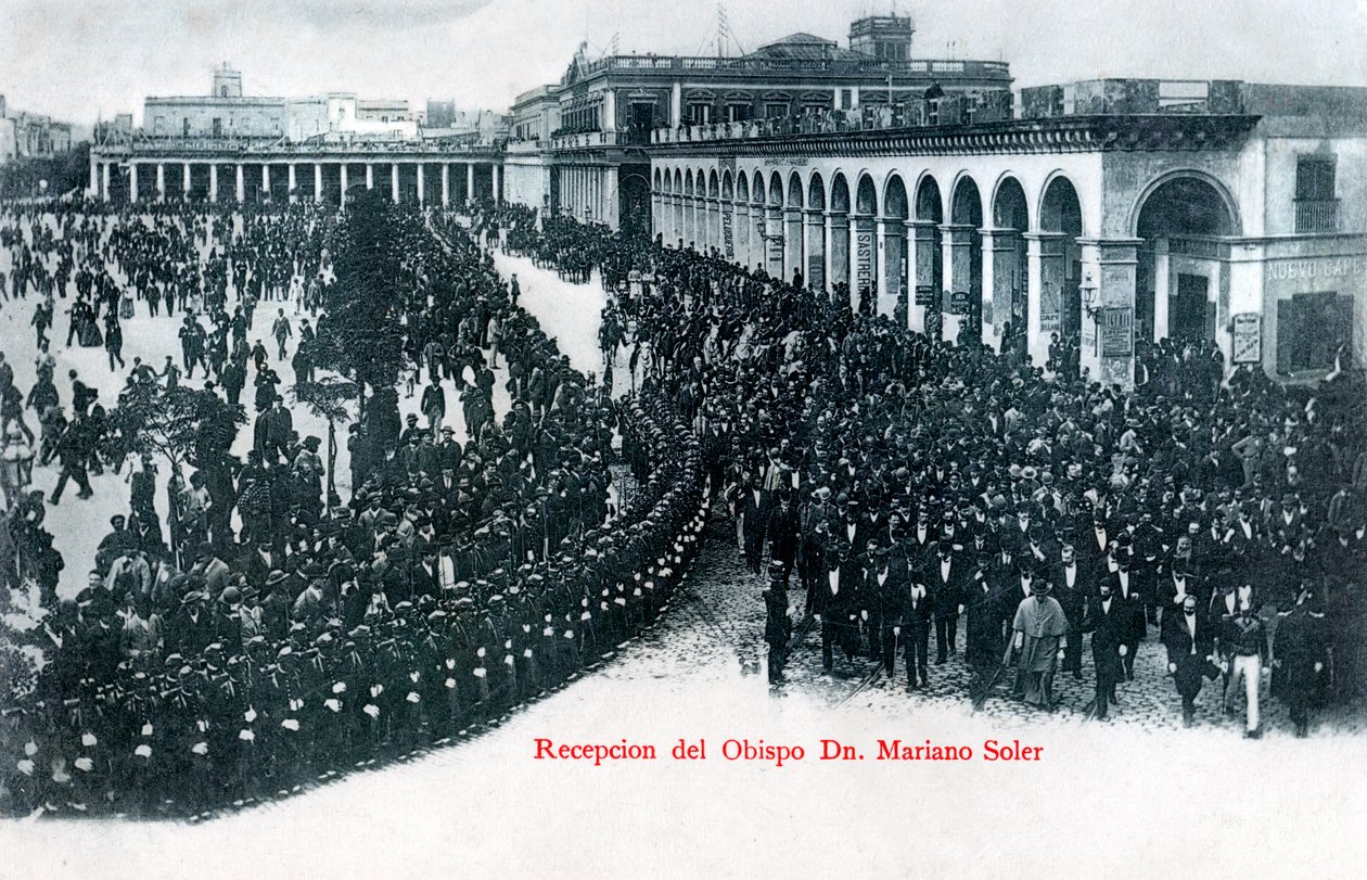 Der Empfang von Bischof Mariano Soler, Montevideo, Uruguay von Unbekannt