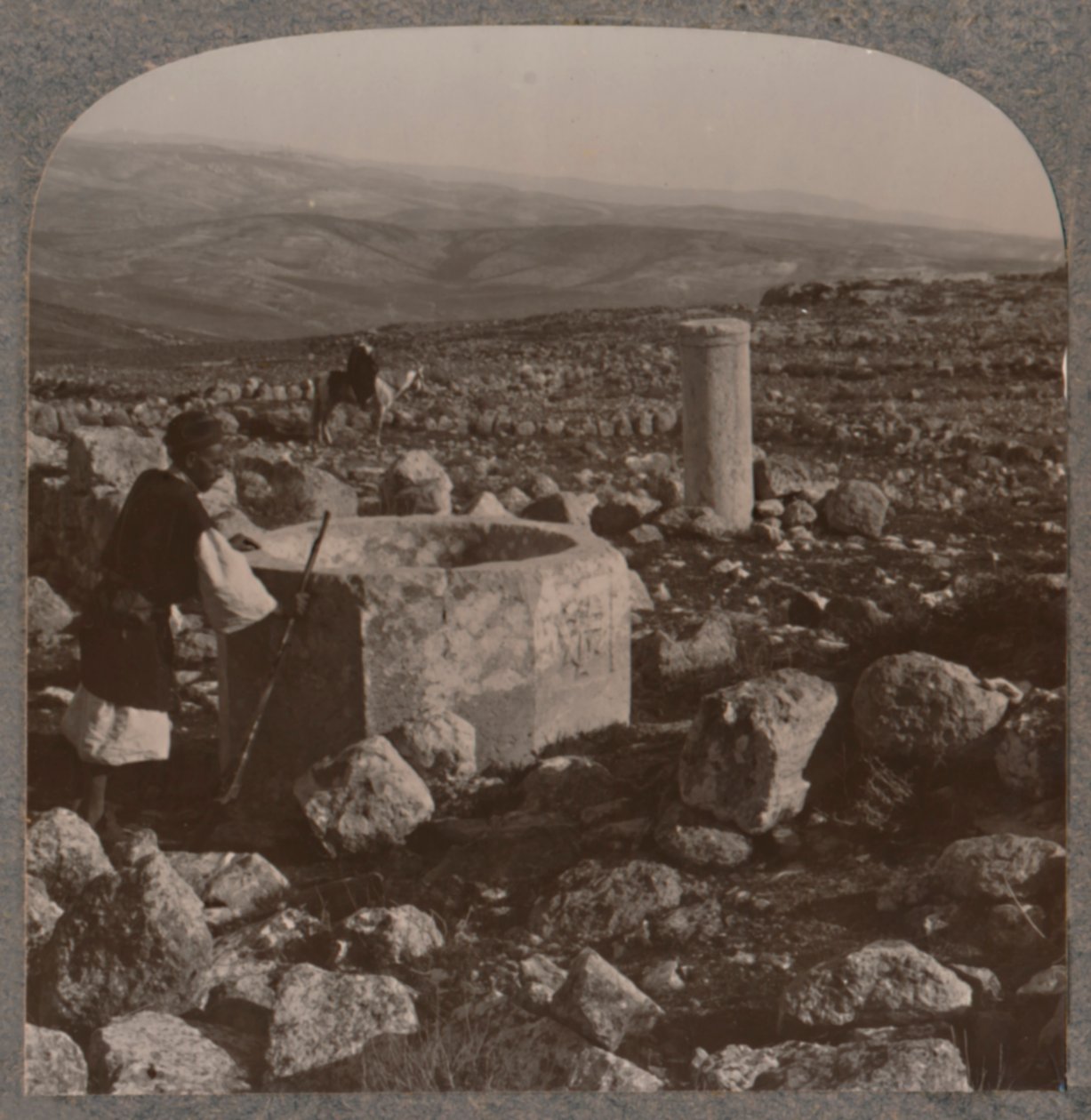 Die Ruinen von Tekoa, ca. 1900 von Unbekannt