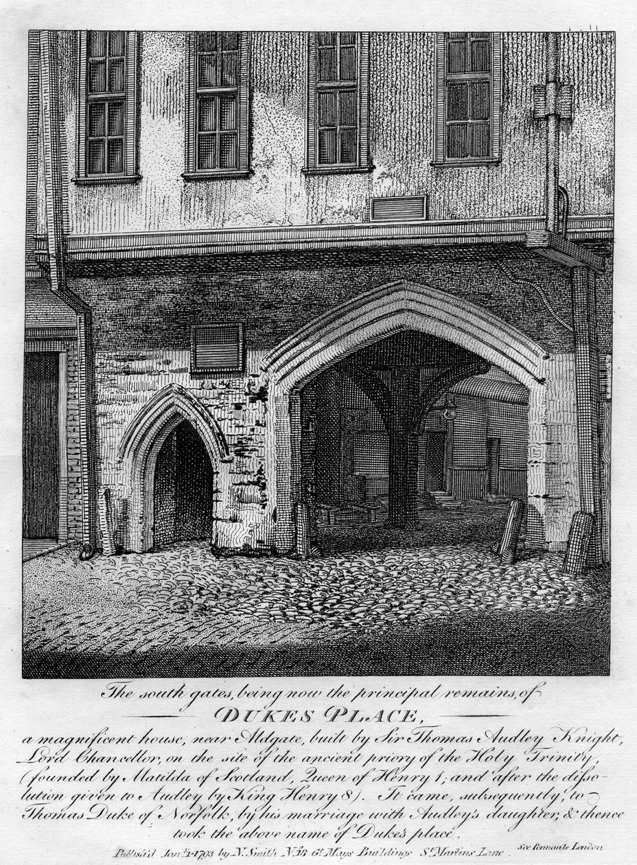 Die Südtoren, Dukes Place, nahe Aldgate, London von Unbekannt