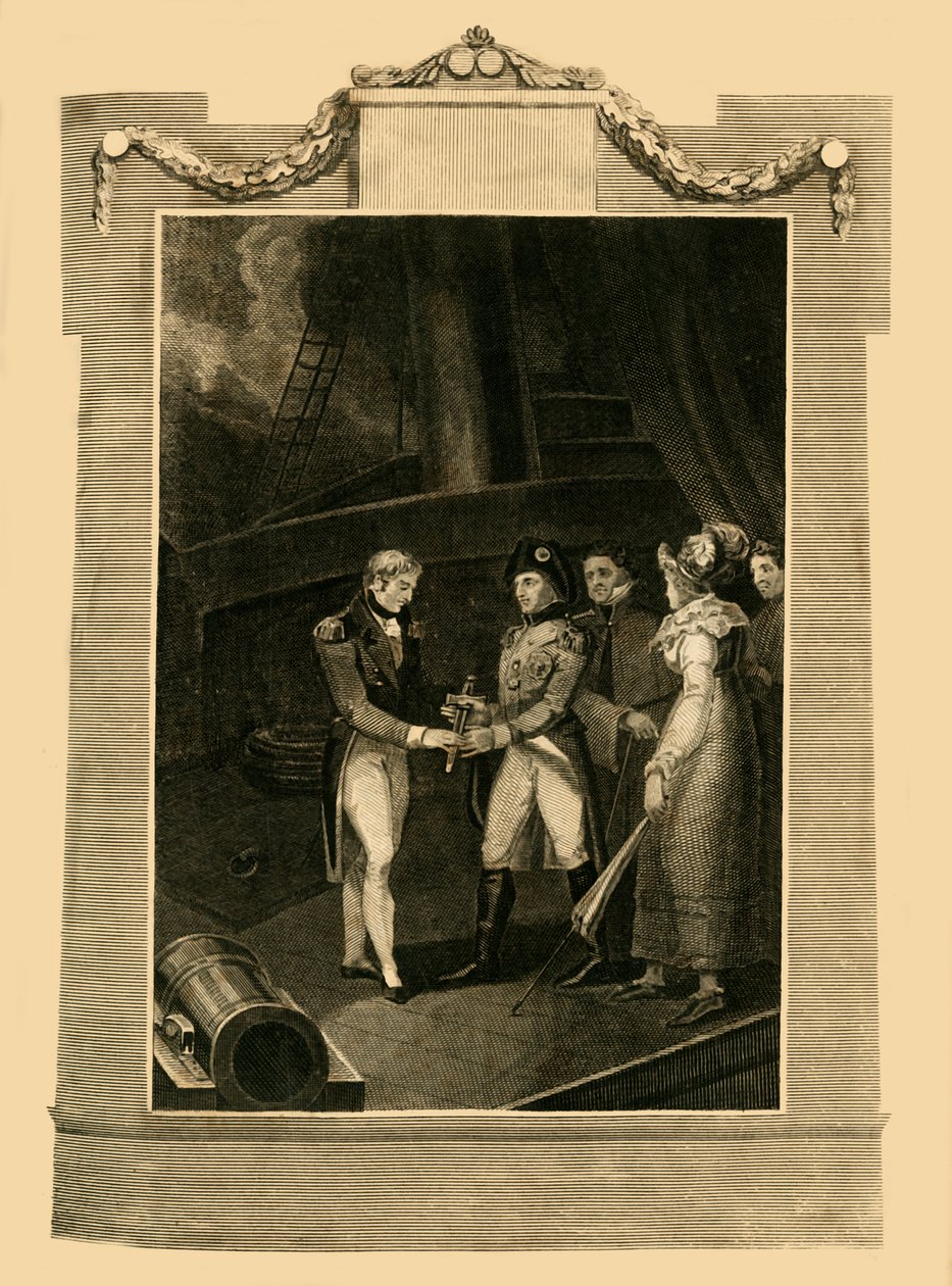 Die Kapitulation von Buonaparte an Bord der Bellerophon von Unbekannt